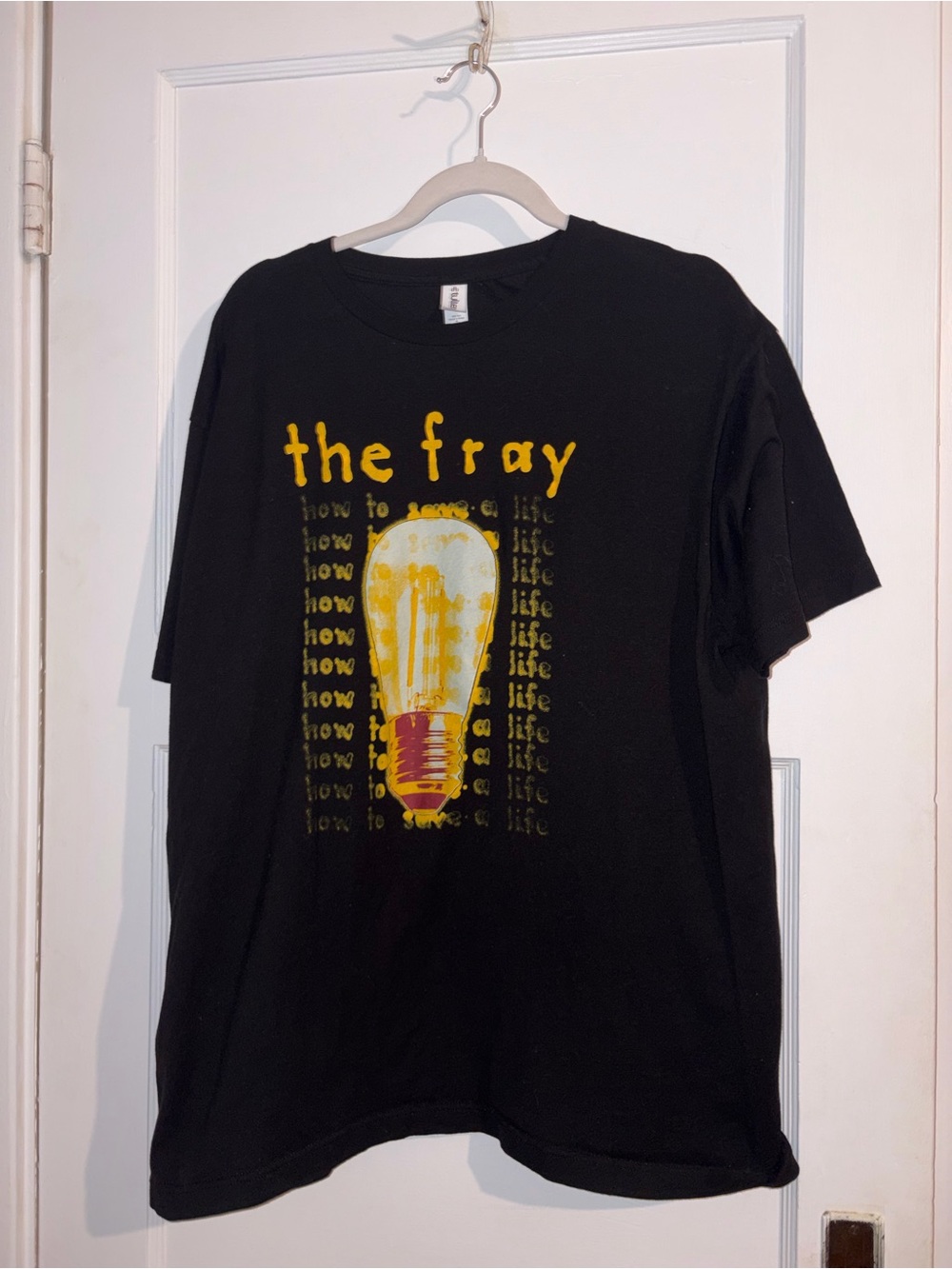 Tultex Black Short-Sleeve The Fray Graphic Tee with Yellow Lightbulb